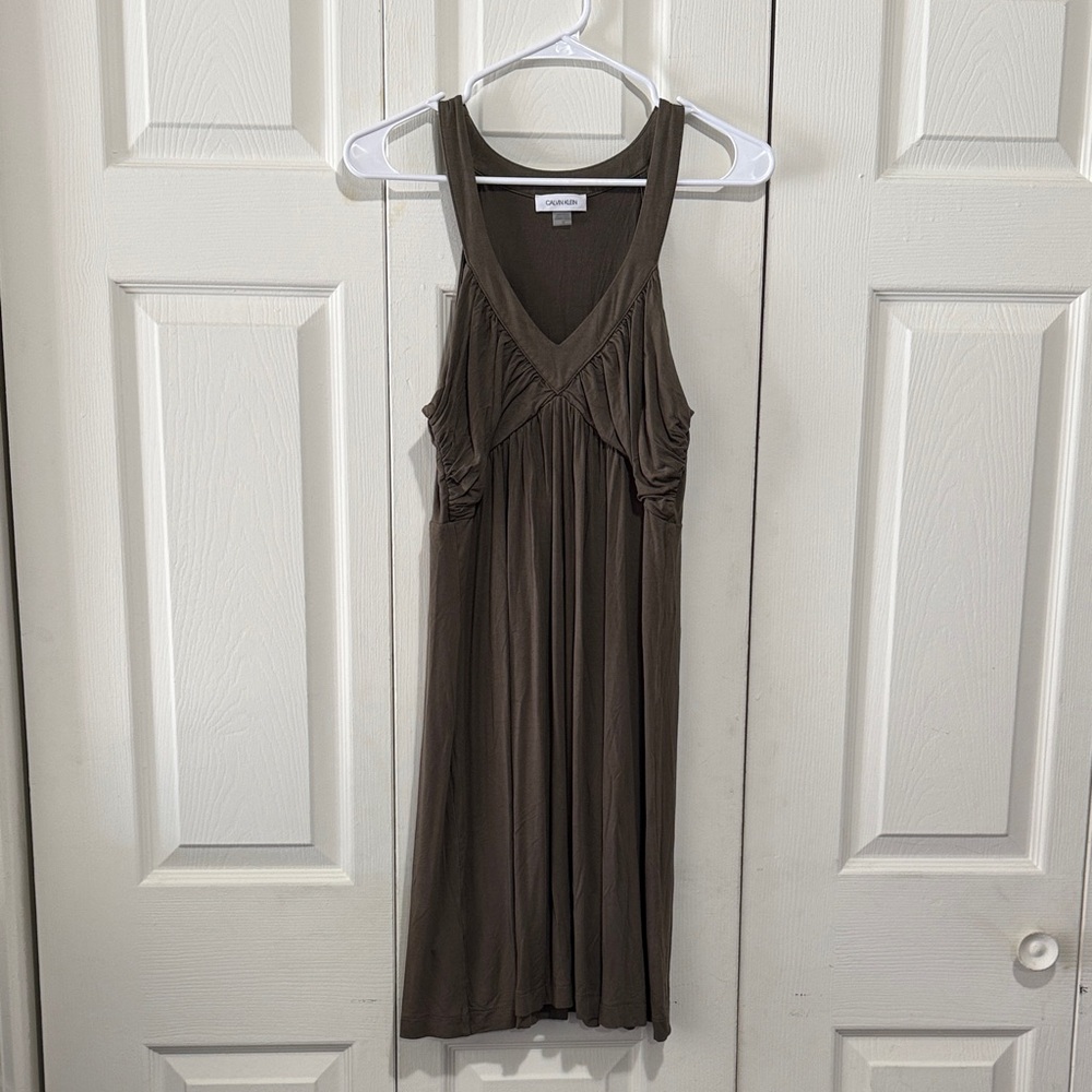Calvin Klein Khaki Green Dress, 10